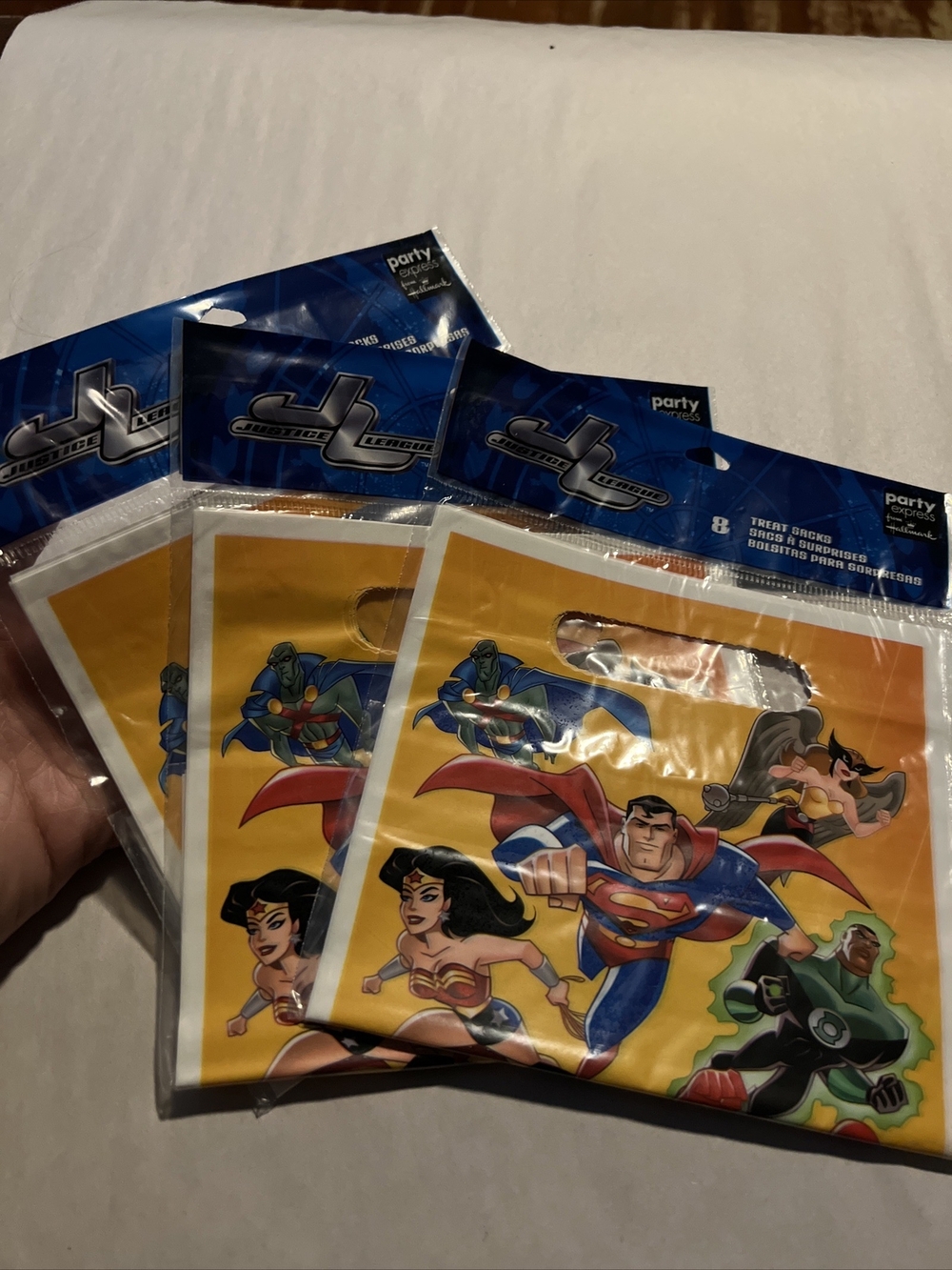 Party Express Justice League 4 8 Count Treat Sacks Goodie Bags 32 Total Bags